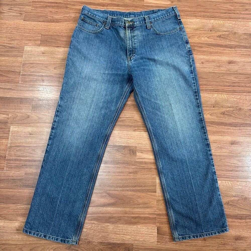 Carhartt Relaxed Fit Straight Leg Denim Jeans Pants | Men Size 38x30